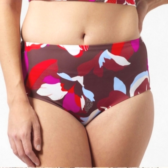 ATHLETA HERO BLOOM DECADENT CHOCOLATE BIKINI BOTTOM SIZE XL NEW WITH TAGS - Picture 2 of 9